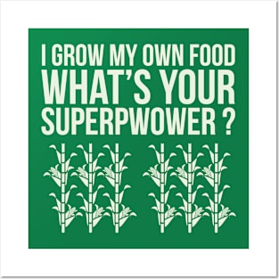 I grow my own food Posters and Art